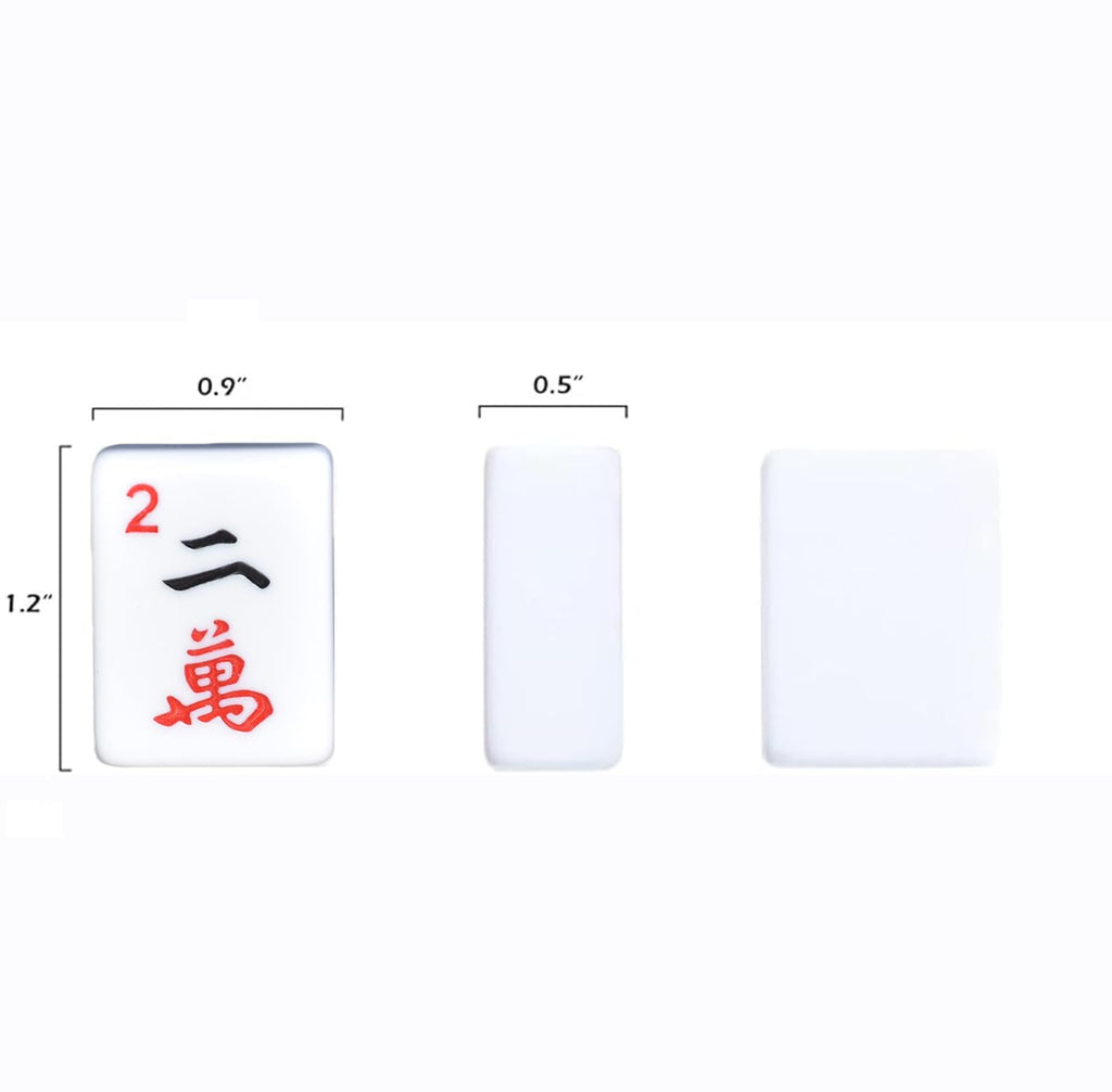 American Mahjong Set with 166 White Tiles and 4 Racks K375
