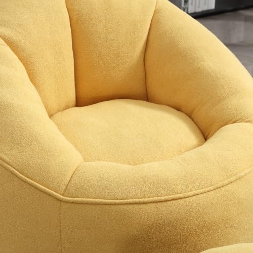 Memory Foam Bean Bag Chair with Ottoman Y96307