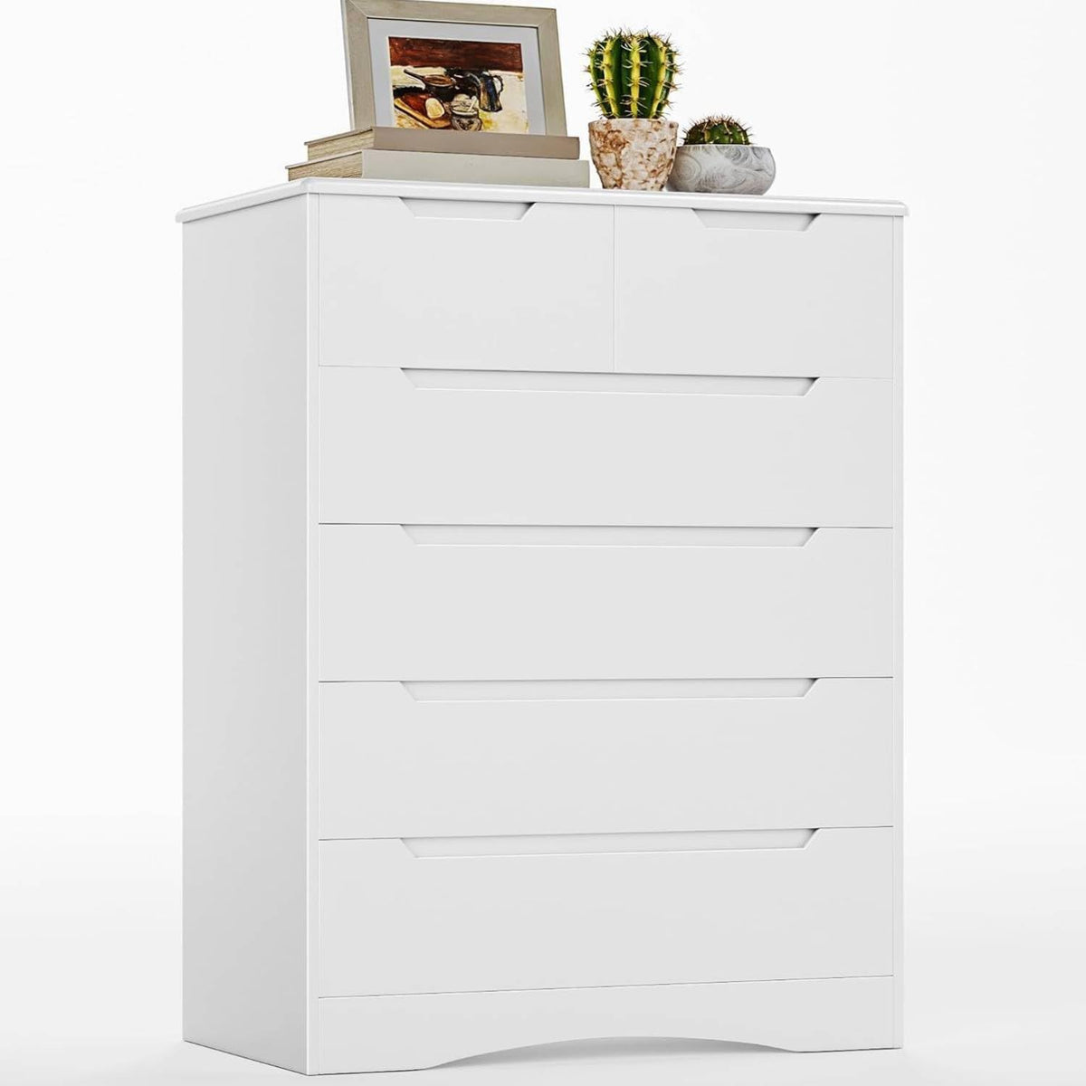 White 6 Drawer Dresser U992