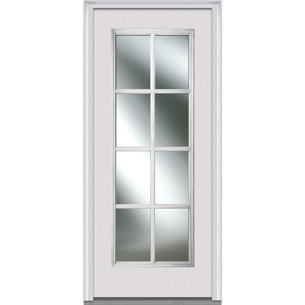 In-Swing Entry Door Prehung Left Hand Clear Glass Full Lite Fiberglass Smooth 36" x 80" L12460