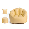 Stuffable Bean Bag Chair Cover Small Beige Yellow G372346