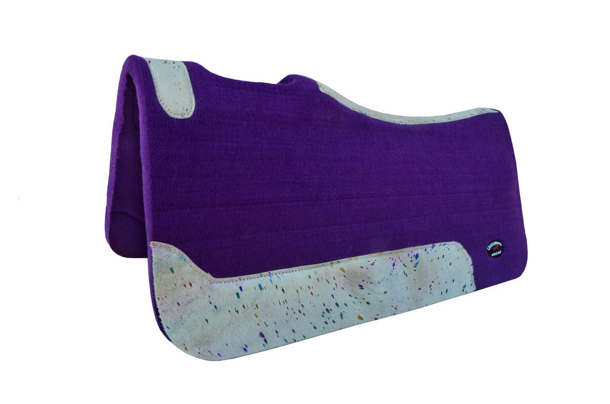 32" x 30" Western Contoured Wool Felt Saddle Pad V4008