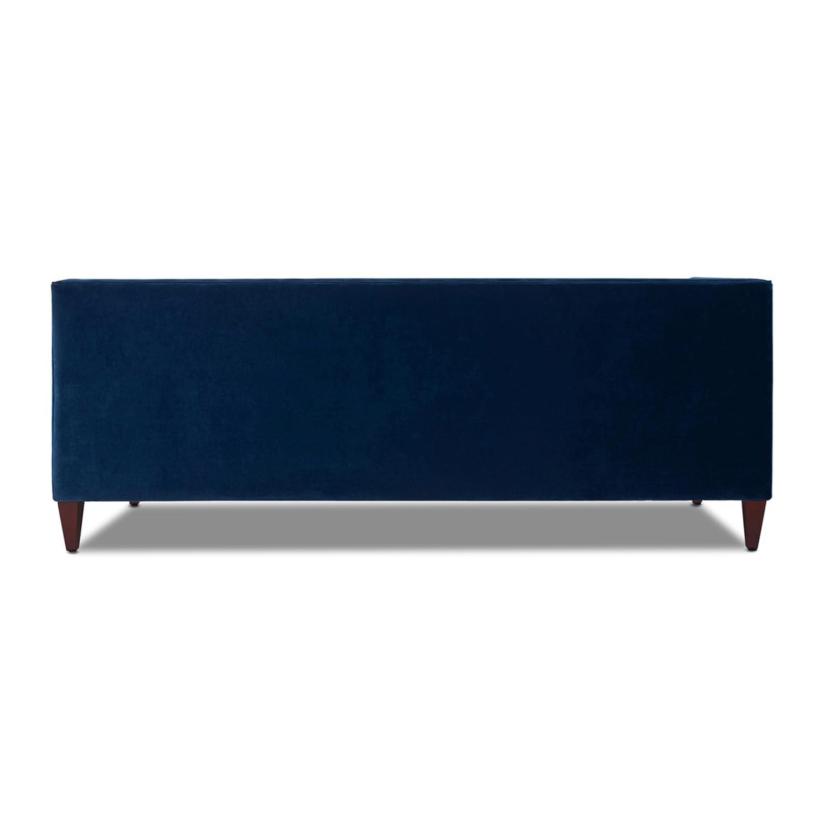 84" Tufted Navy Blue Velvet Sofa with Two Reversible Cushions F729