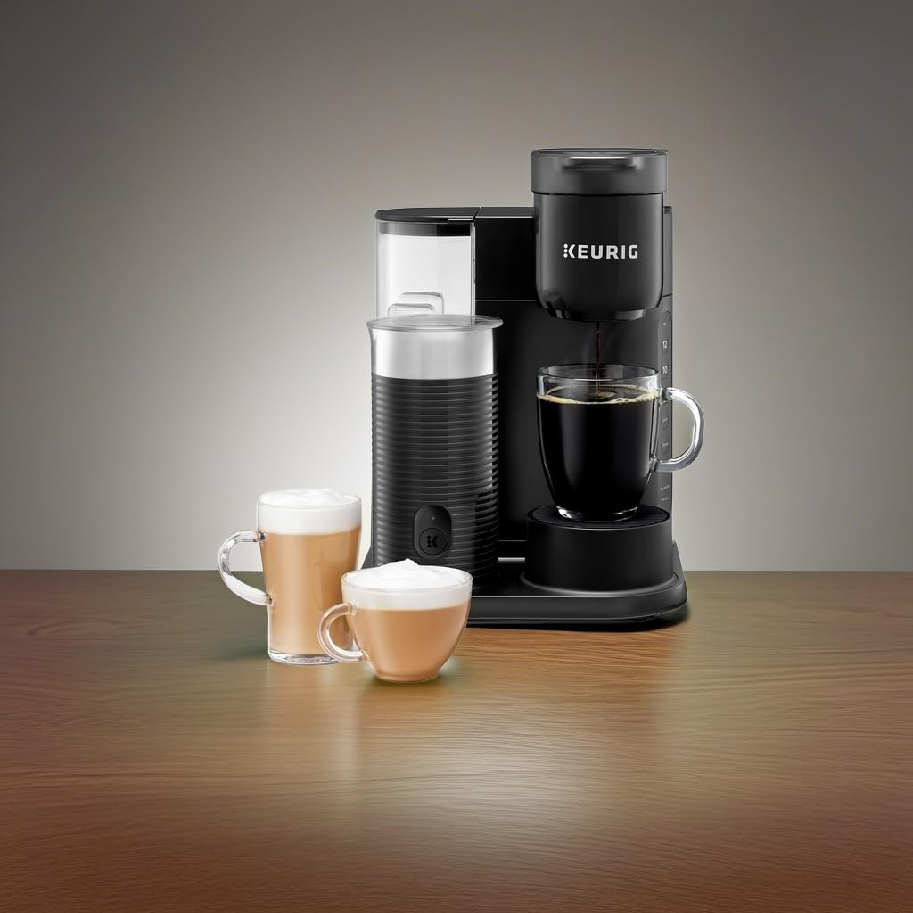 Single Serve Coffee, Latte and Cappuccino Maker, Black O104892