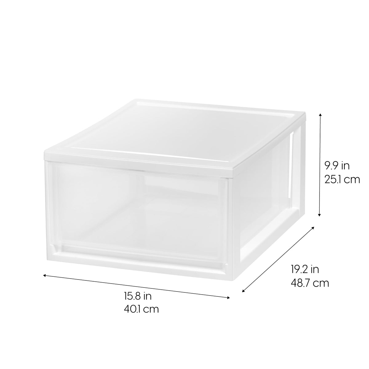 2-Pack 30 Qt. White Stacking Drawer Organizer U727844