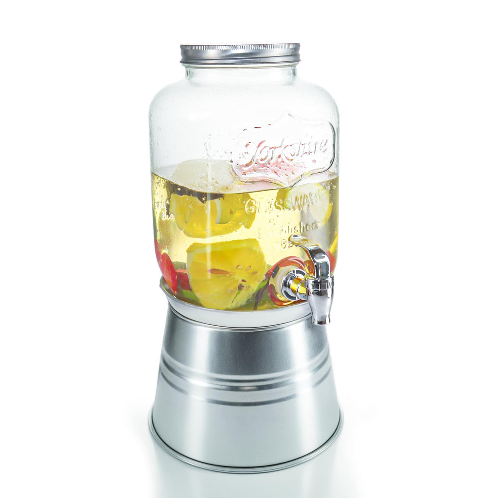 Glass Beverage Dispenser with Stand 1 Gallon X7018
