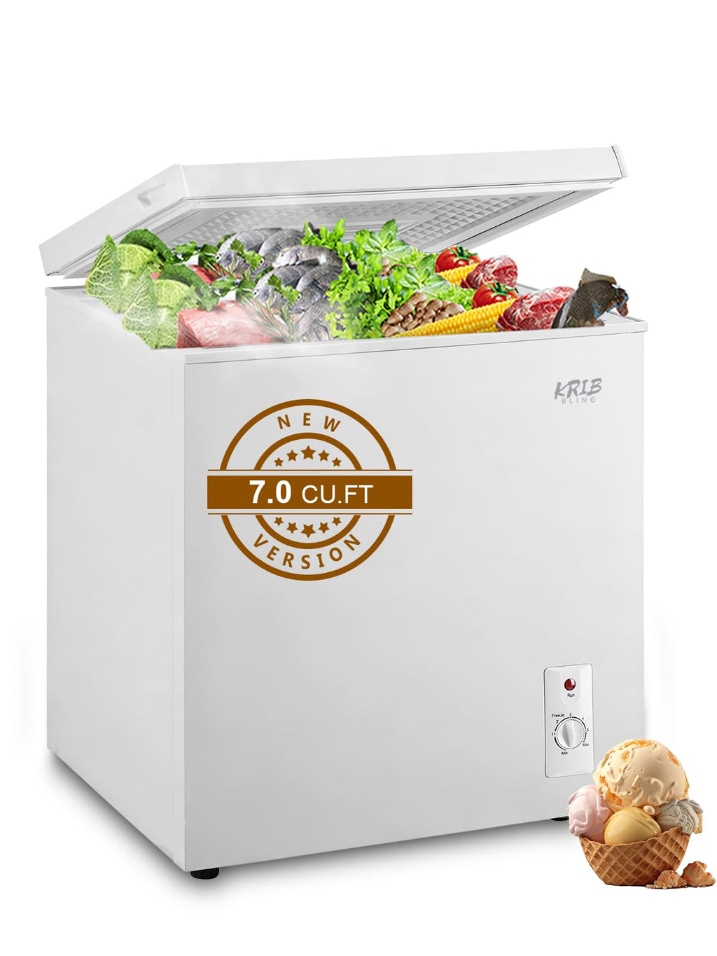 7.0 Cu.Ft White Mini Chest Freezer F4304