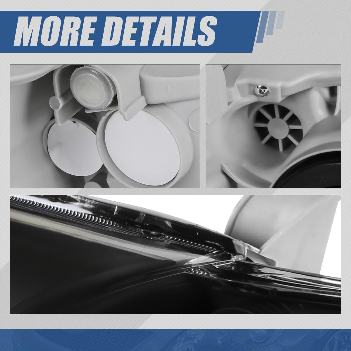Black Projector Headlights Assembly R5886
