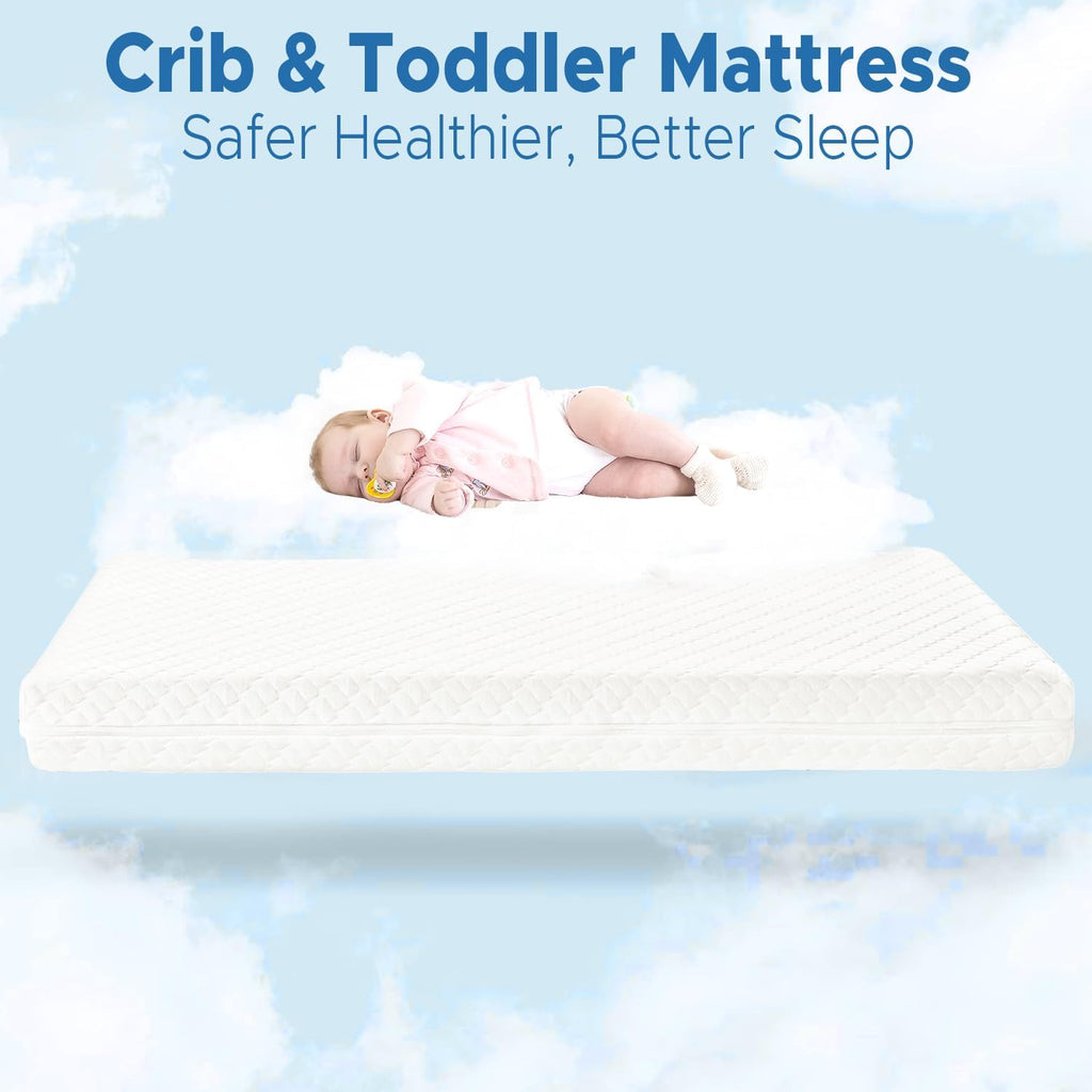 Crib Mattress, Dual Sided Memory Foam Toddler Bed Mattress T25839