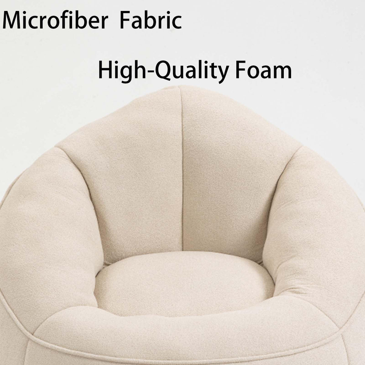 Microfiber Memory Foam Bean Bag Chair with Ottoman C430166
