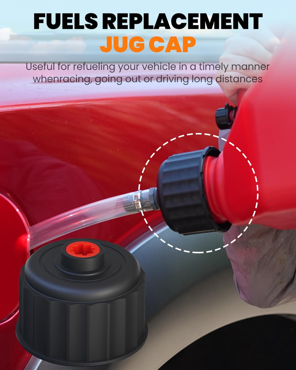 2 Pack Replacement Fuel Jug Cap A823