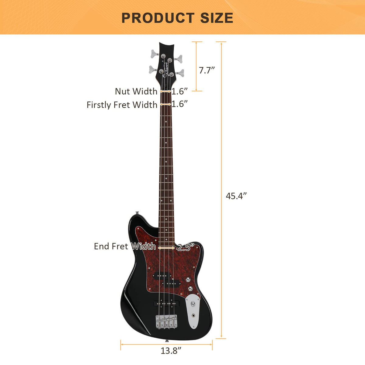 4 String Electric Bass Guitar Beginner Kit with Amp T441