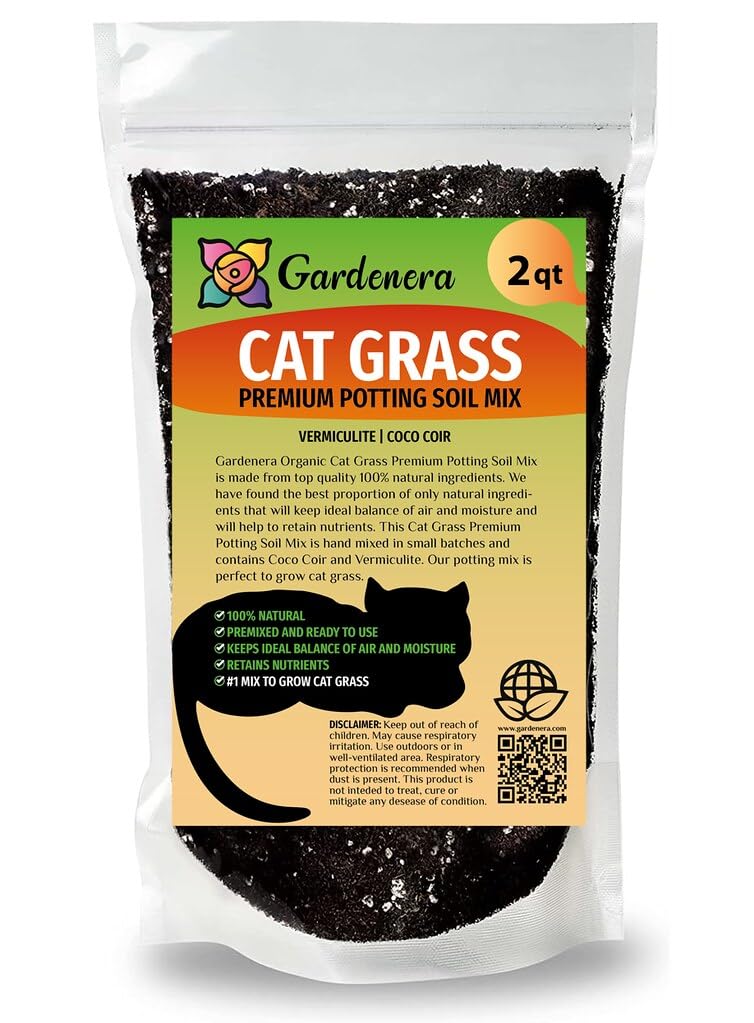 Organic Cat Grass Growing Medium 2 QUARTS H757