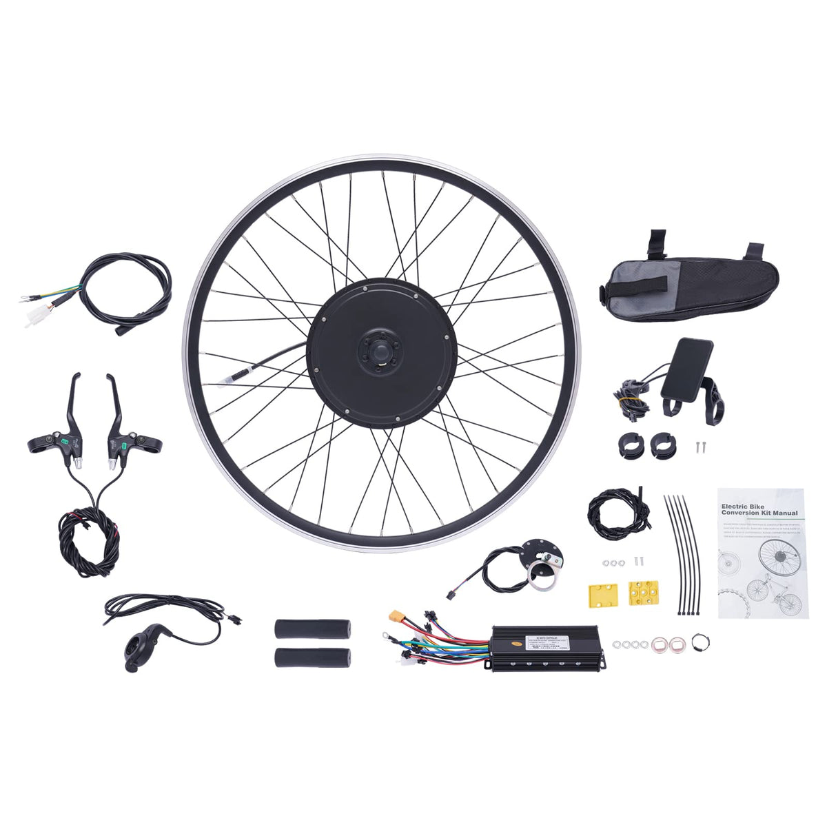 48V 1000W E-Bike Conversion Kit with Display Brushless Gearless Motor Y2755