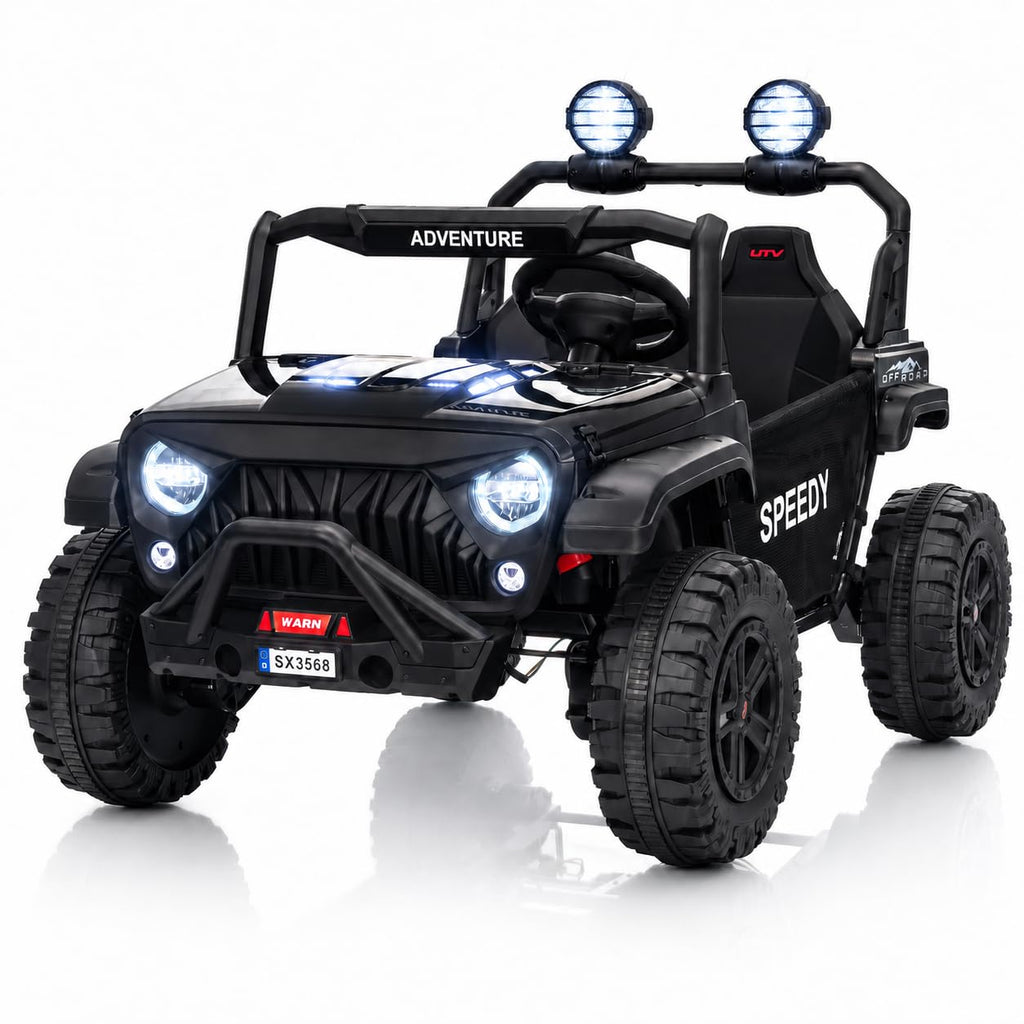 Black 24V 2 Seater Ride On Truck Car with Remote Control E5127