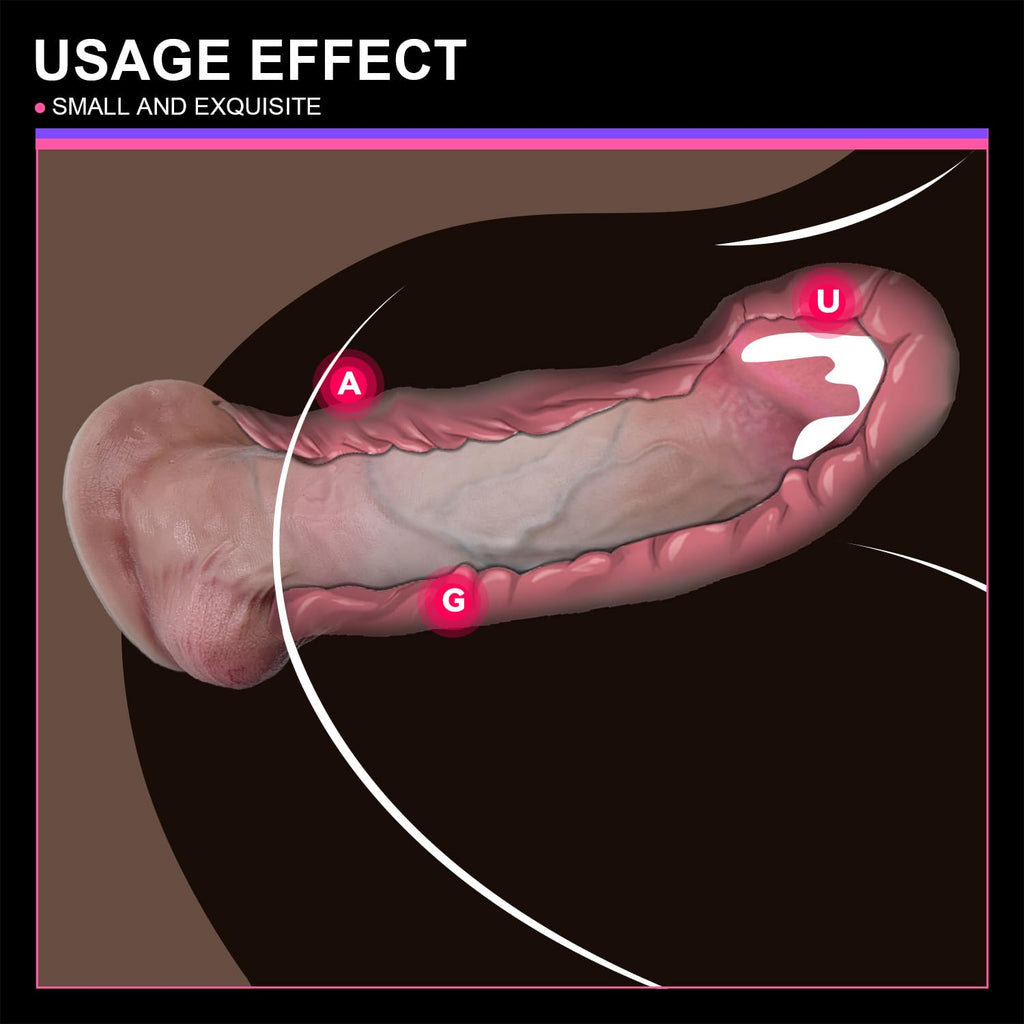 12 Inch Curved Dual Density Liquid Silicone Dildo with Suction Cup S76483
