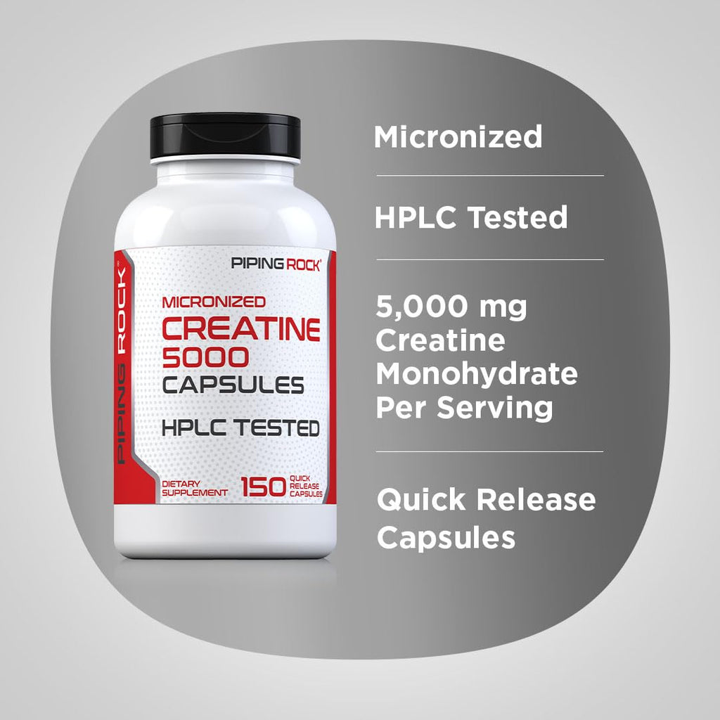 Creatine Monohydrate Capsules 5000mg 150 Pills H579222