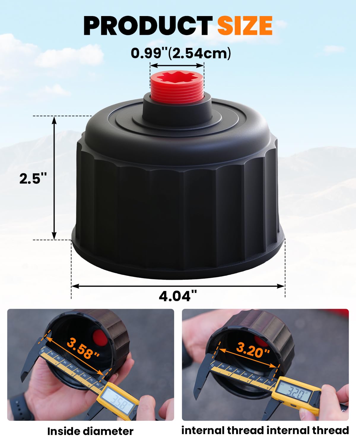 2 Pack Replacement Fuel Jug Cap A823
