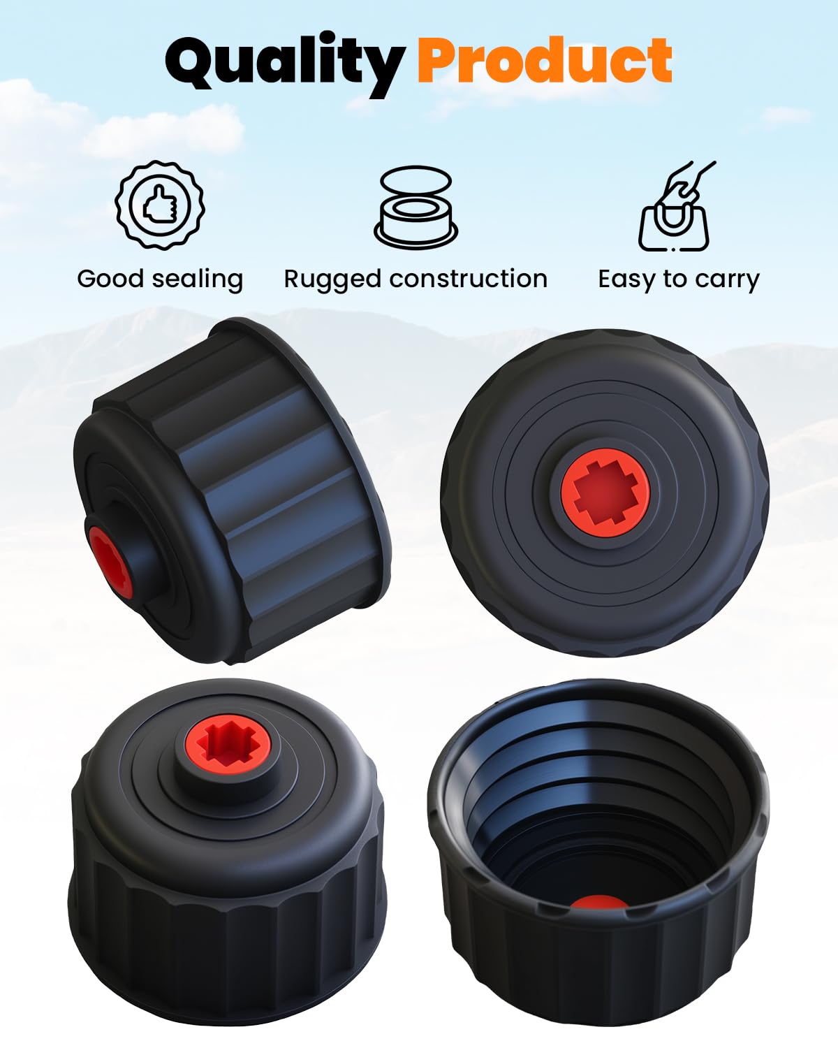 2 Pack Replacement Fuel Jug Cap A823