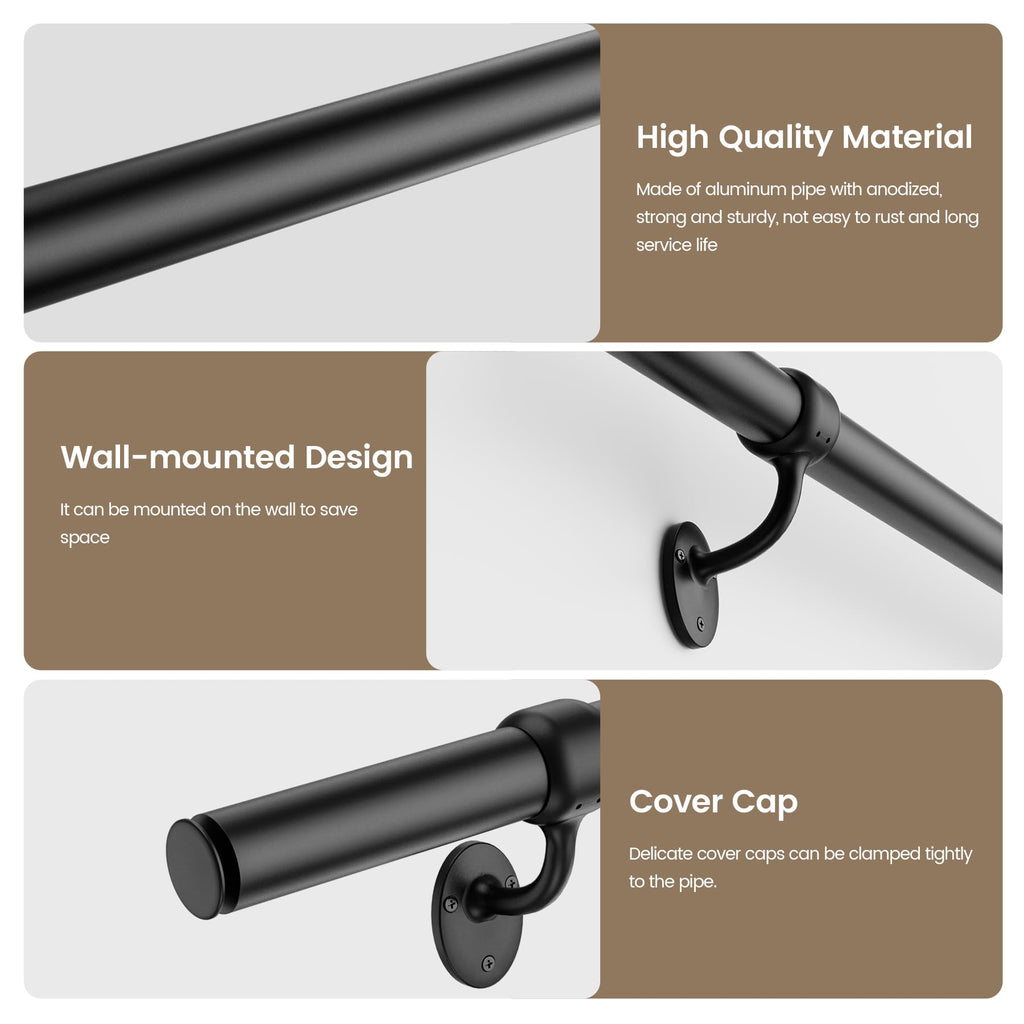 6 Feet Round Aluminum Stair Railing O93998