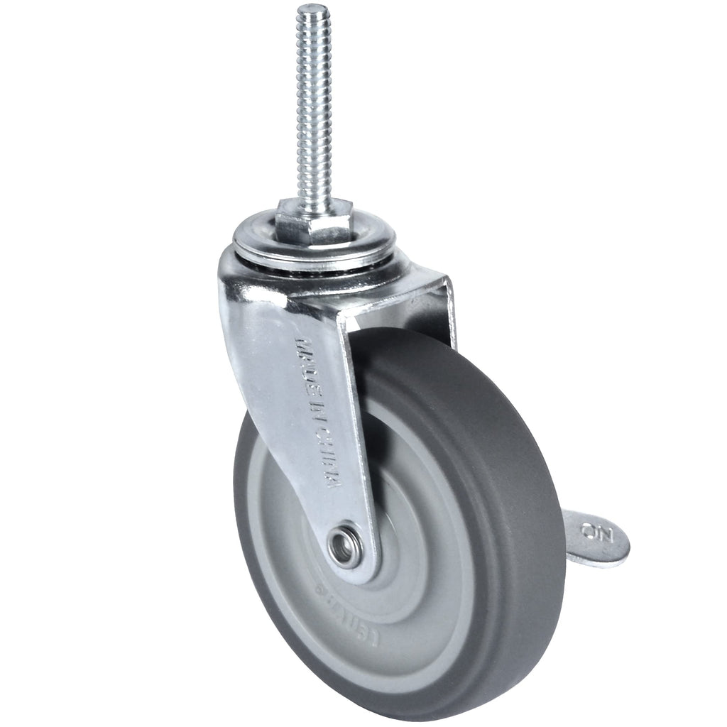 3 Inch Set of 4 Heavy Duty Swivel Rubber Caster Wheels Q718