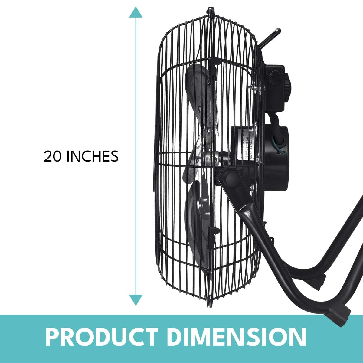 20 in. 3 Speed Metal Floor Fan with Tilting Head W80043