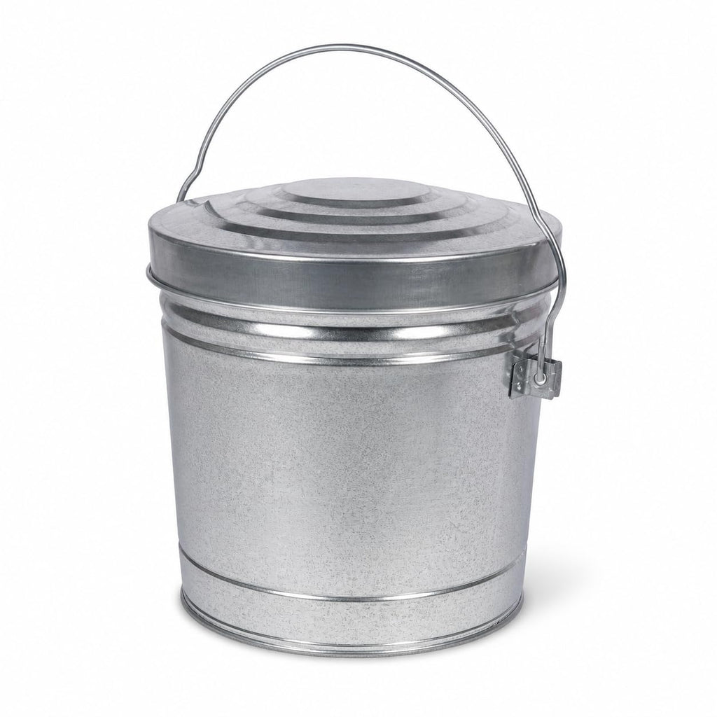 6 Gal Galvanized Steel Can with Locking Lid Y95145