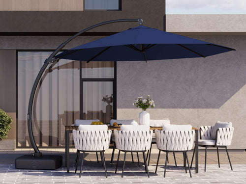 12ft Cantilever Patio Umbrella with Base and Cover W738475