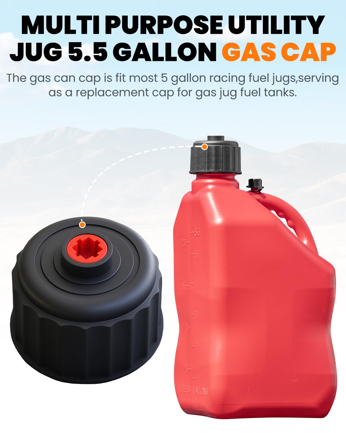 2 Pack Replacement Fuel Jug Cap A823