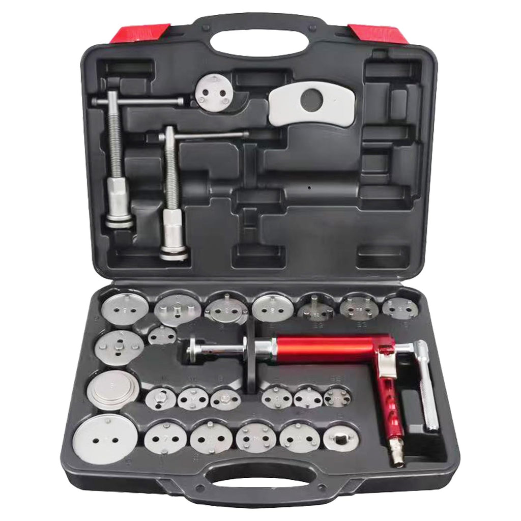 28-Piece Heavy Duty Pneumatic Brake Caliper Compression Tool Set with 23 Adapters A3371