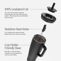 40 oz Stainless Steel Tumbler with Handle and Straw I287185