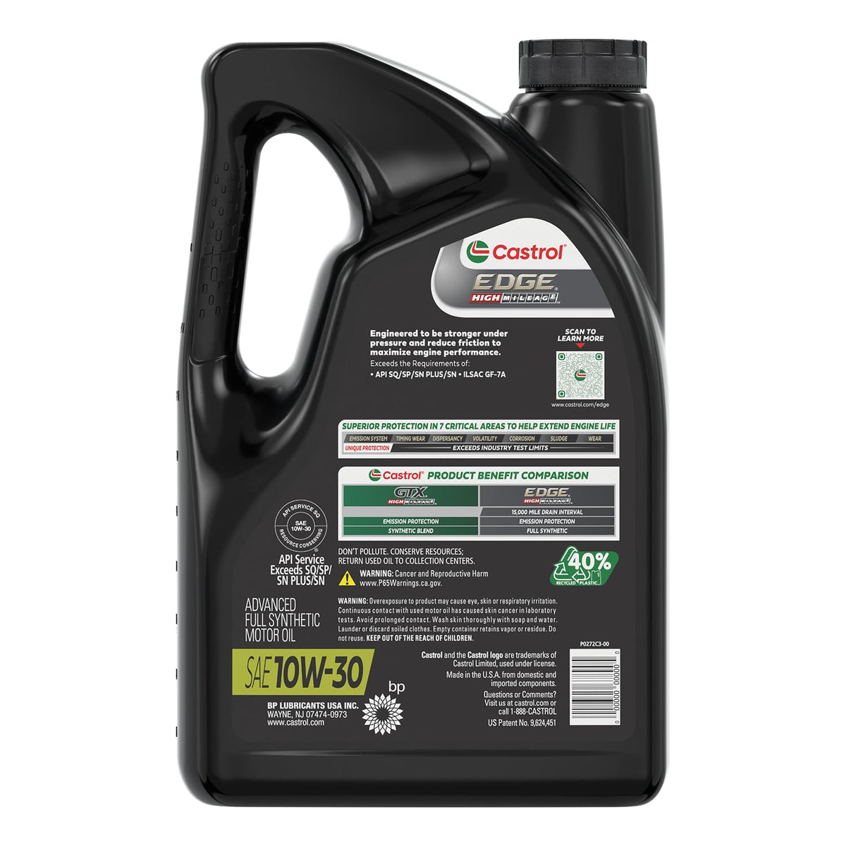10W-30 Full Synthetic Motor Oil, 5 Quarts N2761