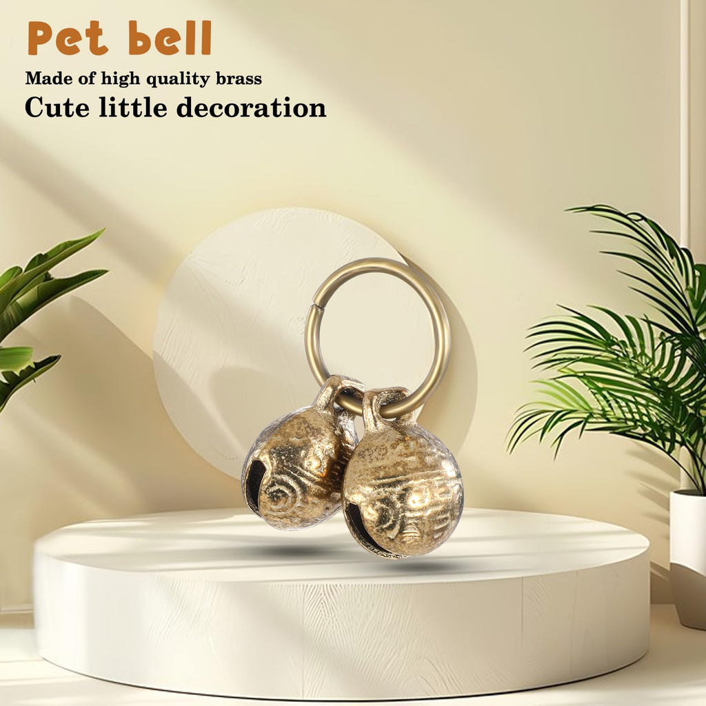 Copper Brass Dog Collar Bells 4 PCS K42075