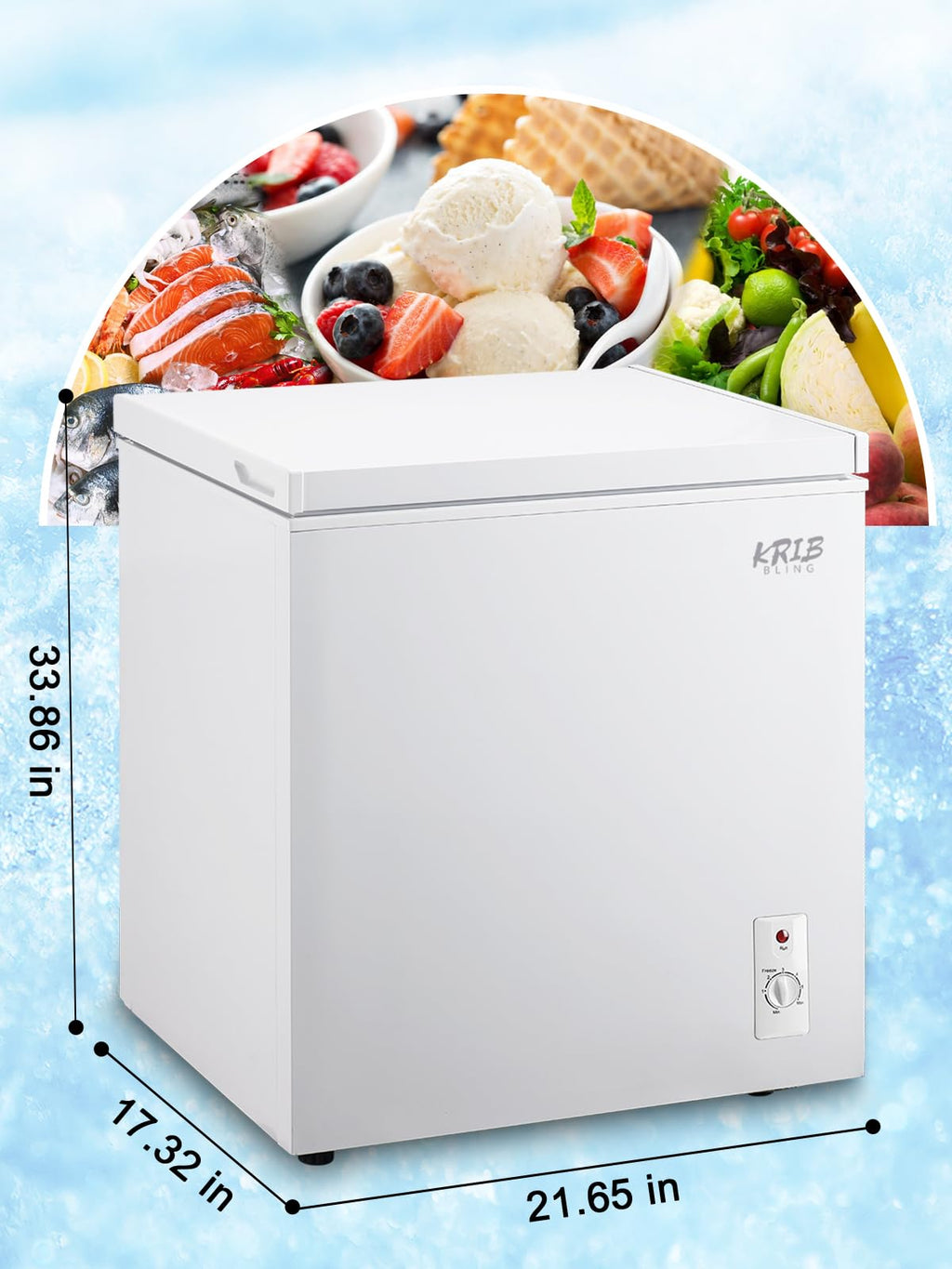 7.0 Cu.Ft White Mini Chest Freezer F4304