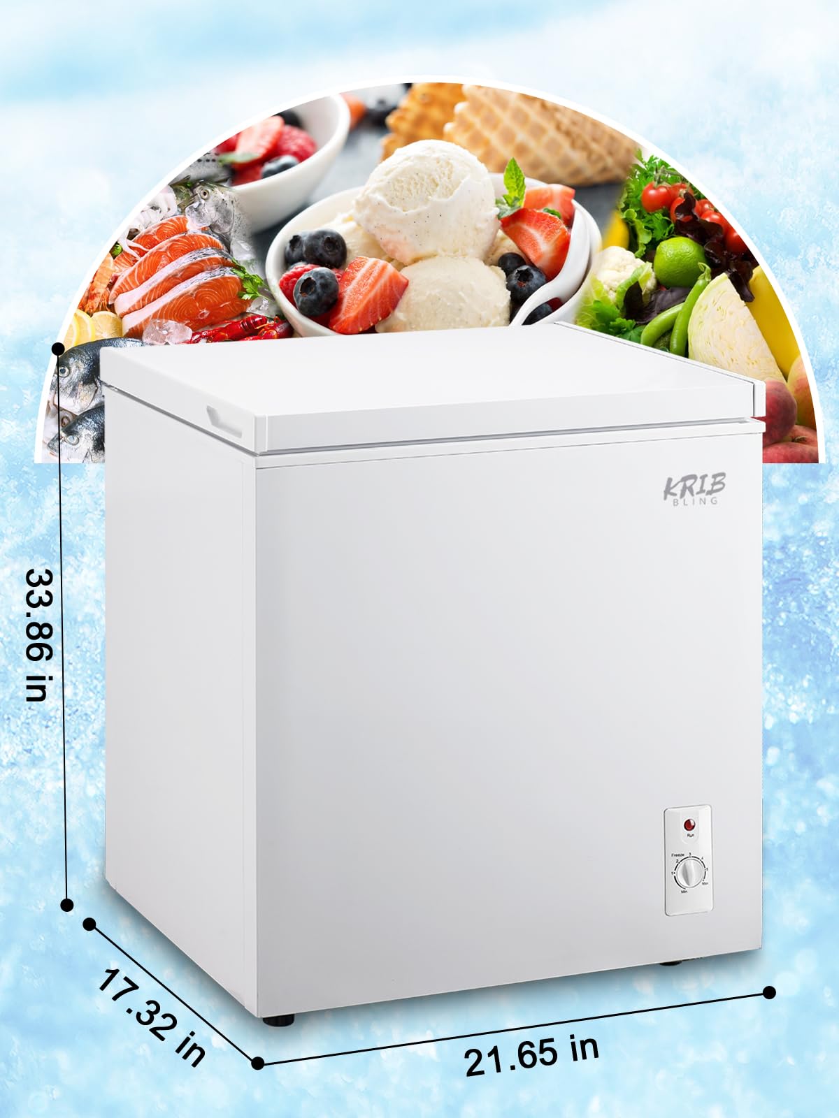 7.0 Cu.Ft White Mini Chest Freezer F4304