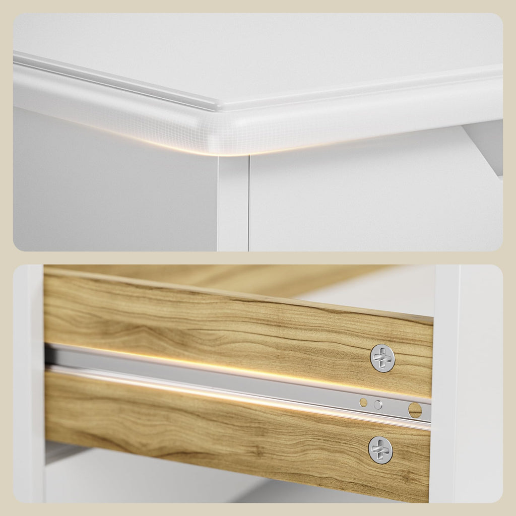 White 6 Drawer Dresser U992