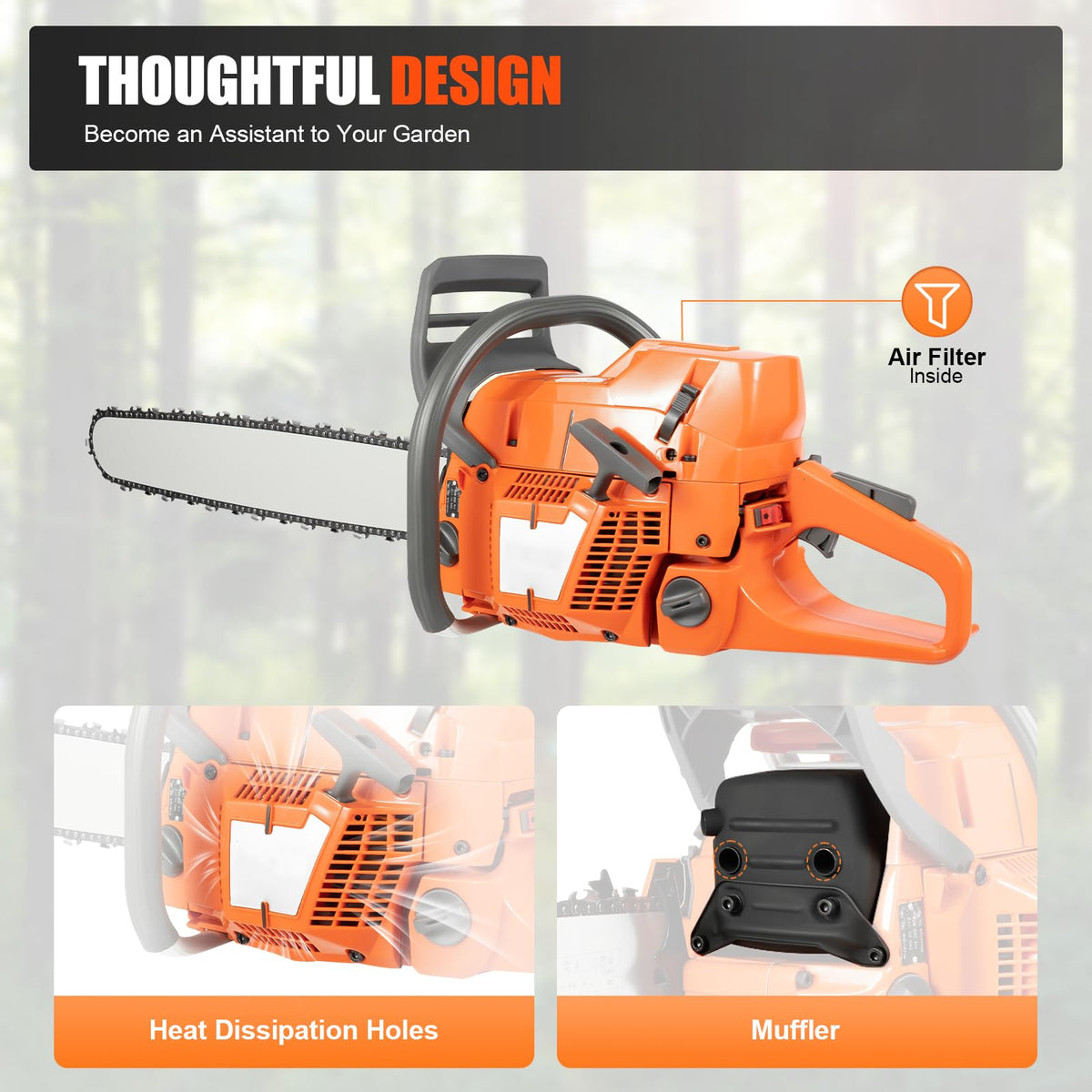 24'' 72CC 2-Stroke Gas Chainsaw H54179