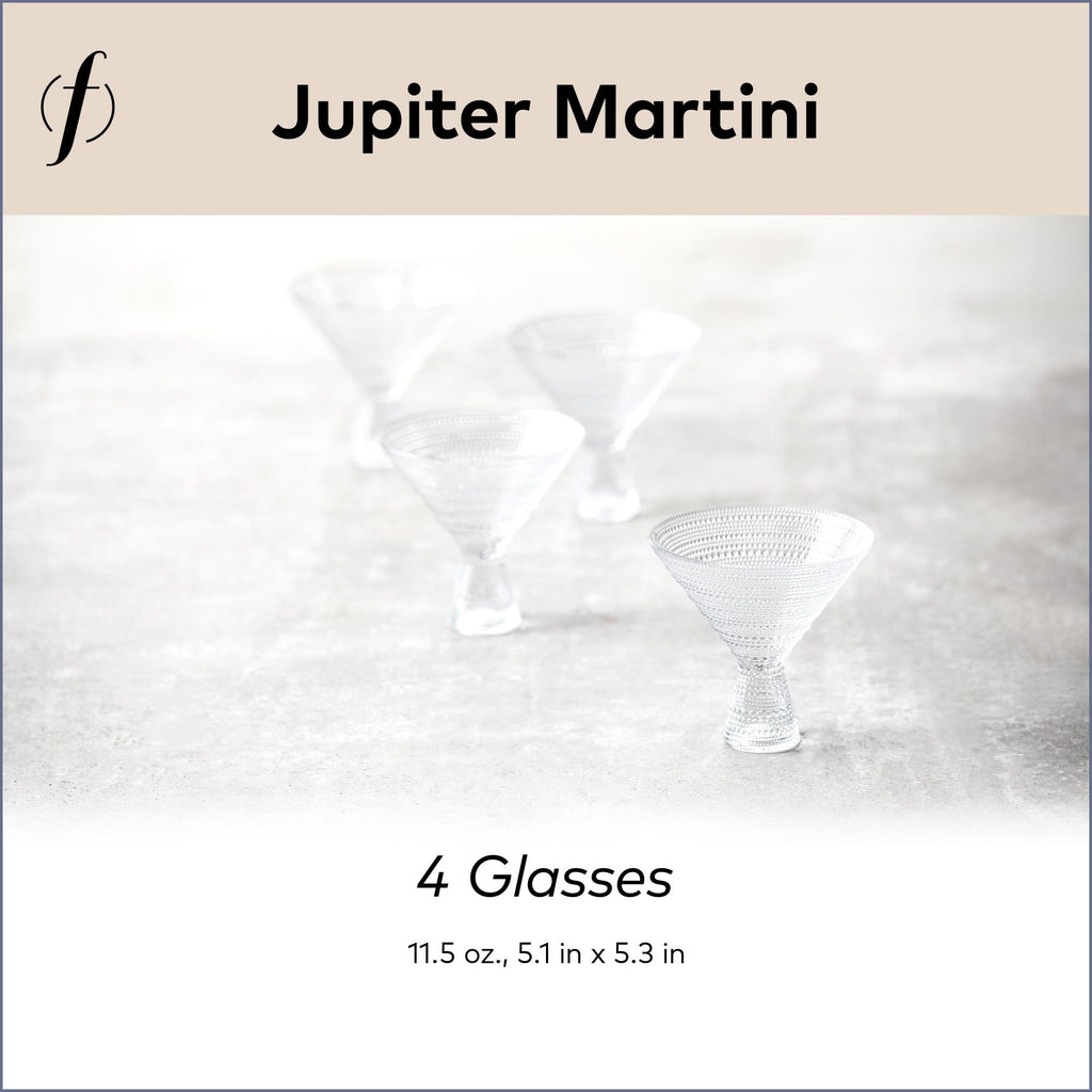 Clear 11.5 Ounce Glass Martini Set of 4 J715079