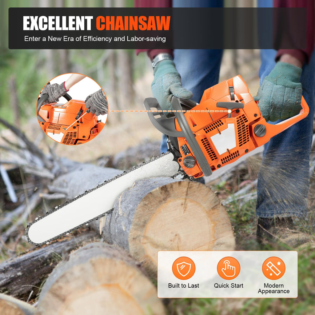 24'' 72CC 2-Stroke Gas Chainsaw H54179