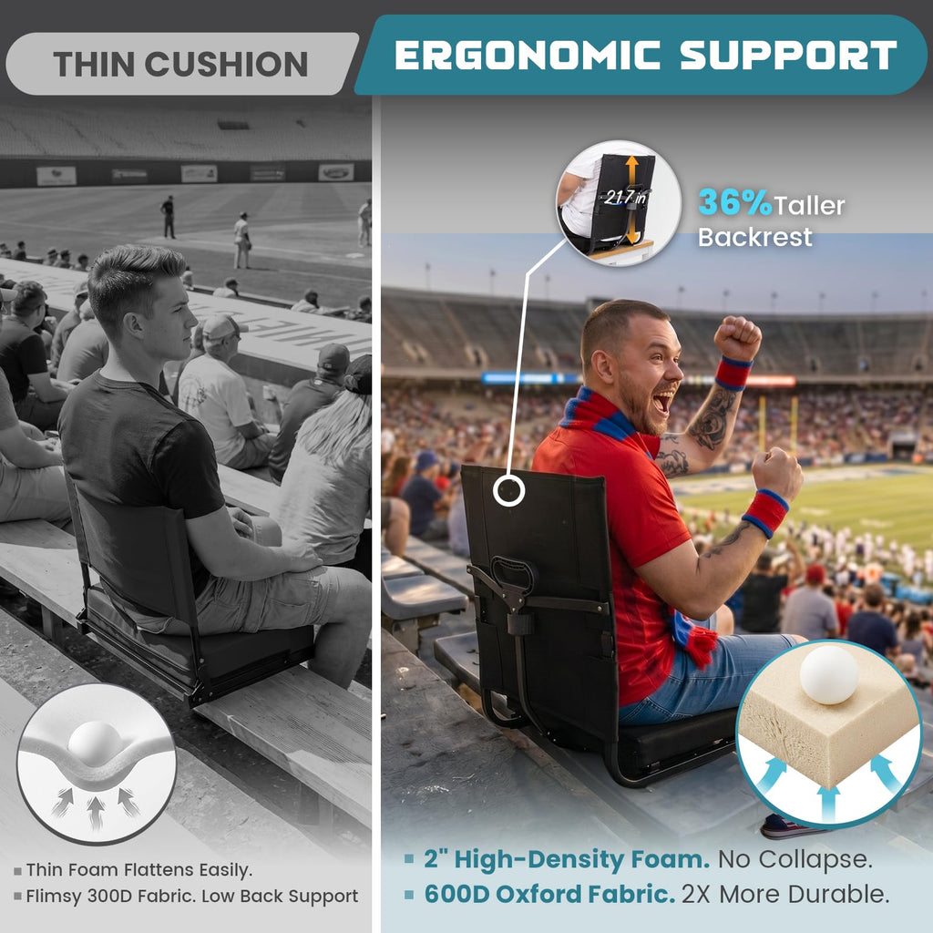 Folding Stadium Seat with Back Support H4584