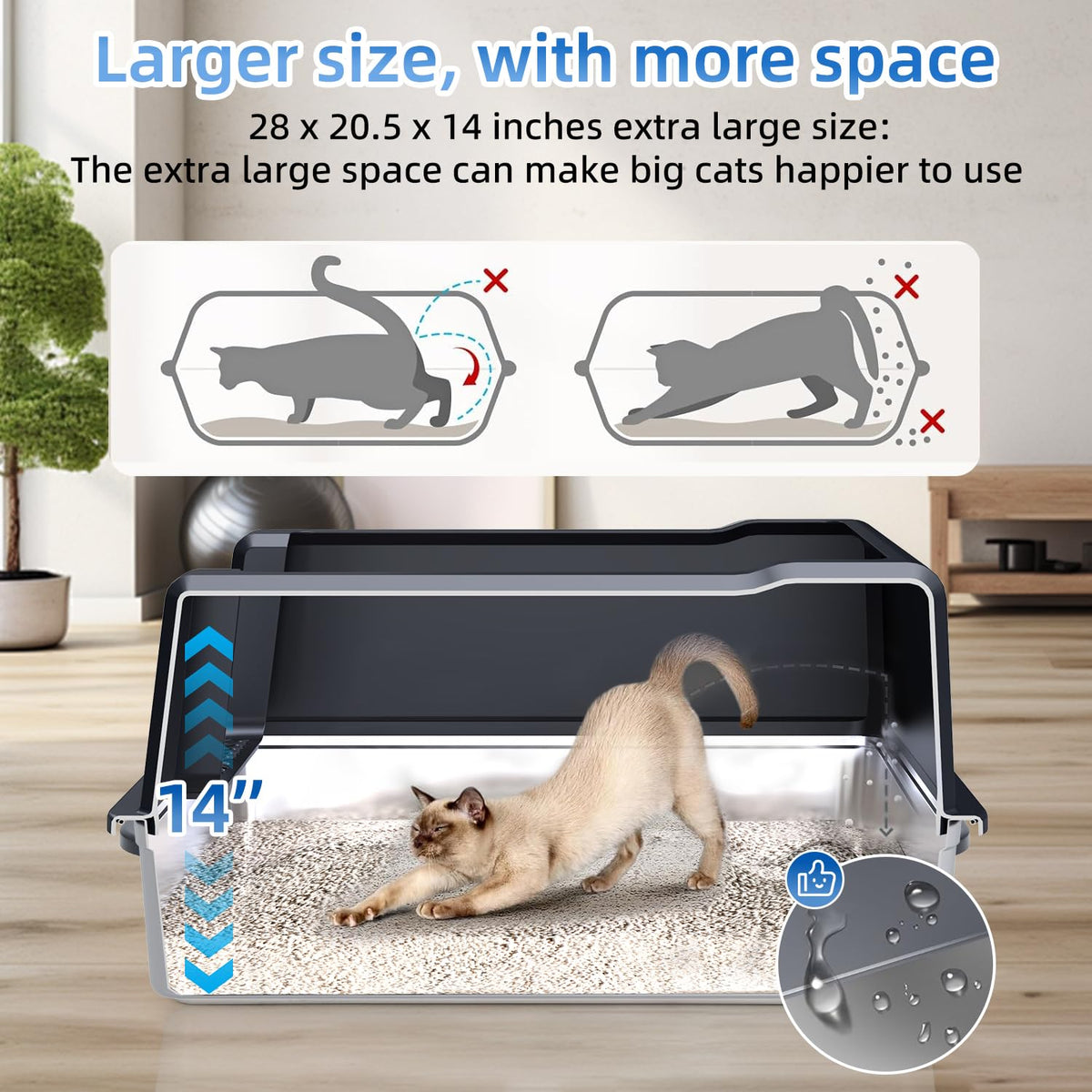 XXXL Stainless Steel Litter Box M5951