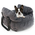Gray Pet Car Booster Seat for Small Dogs up to 25 lbs B994857