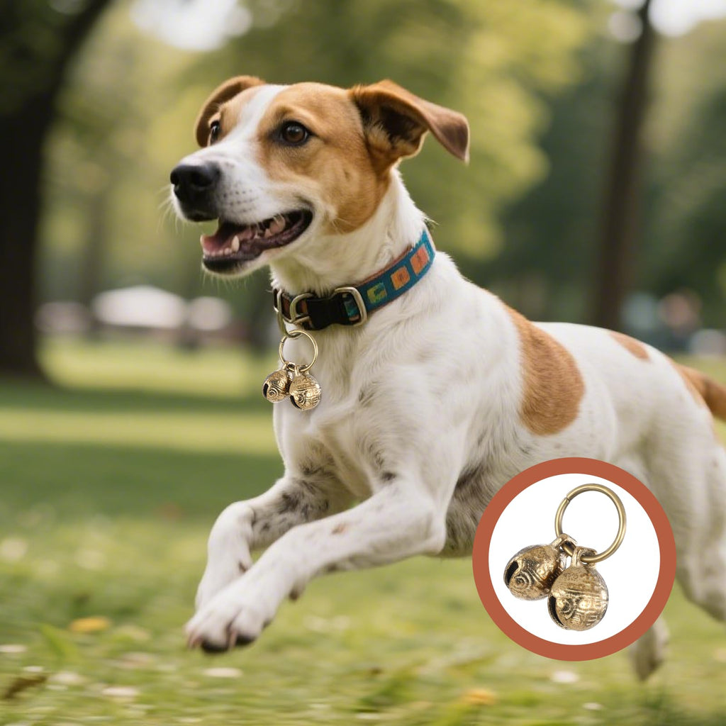 Copper Brass Dog Collar Bells 4 PCS K42075