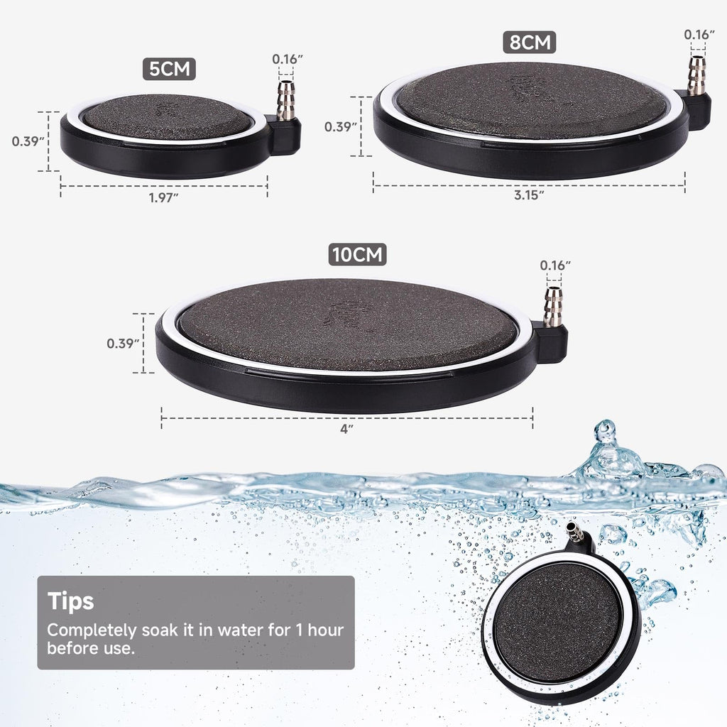Aquarium Air Stone Diffuser Kit 2 x 2 Inch F797936