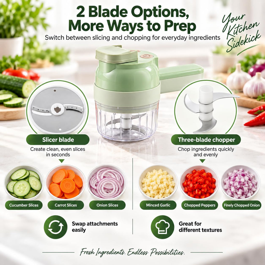 5-in-1 Wireless Electric Vegetable Chopper Y4538