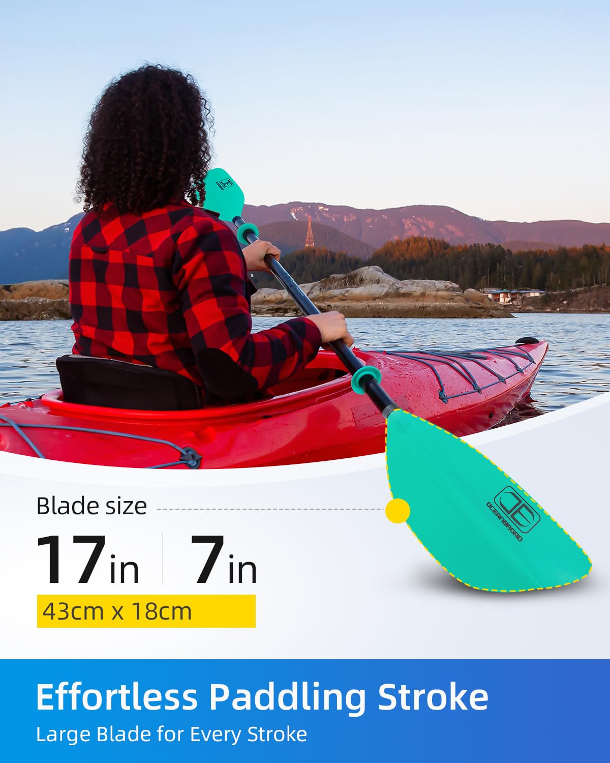 86in/218cm 90.5in/230cm Alloy Shaft 2-Piece Kayak Paddle Z779