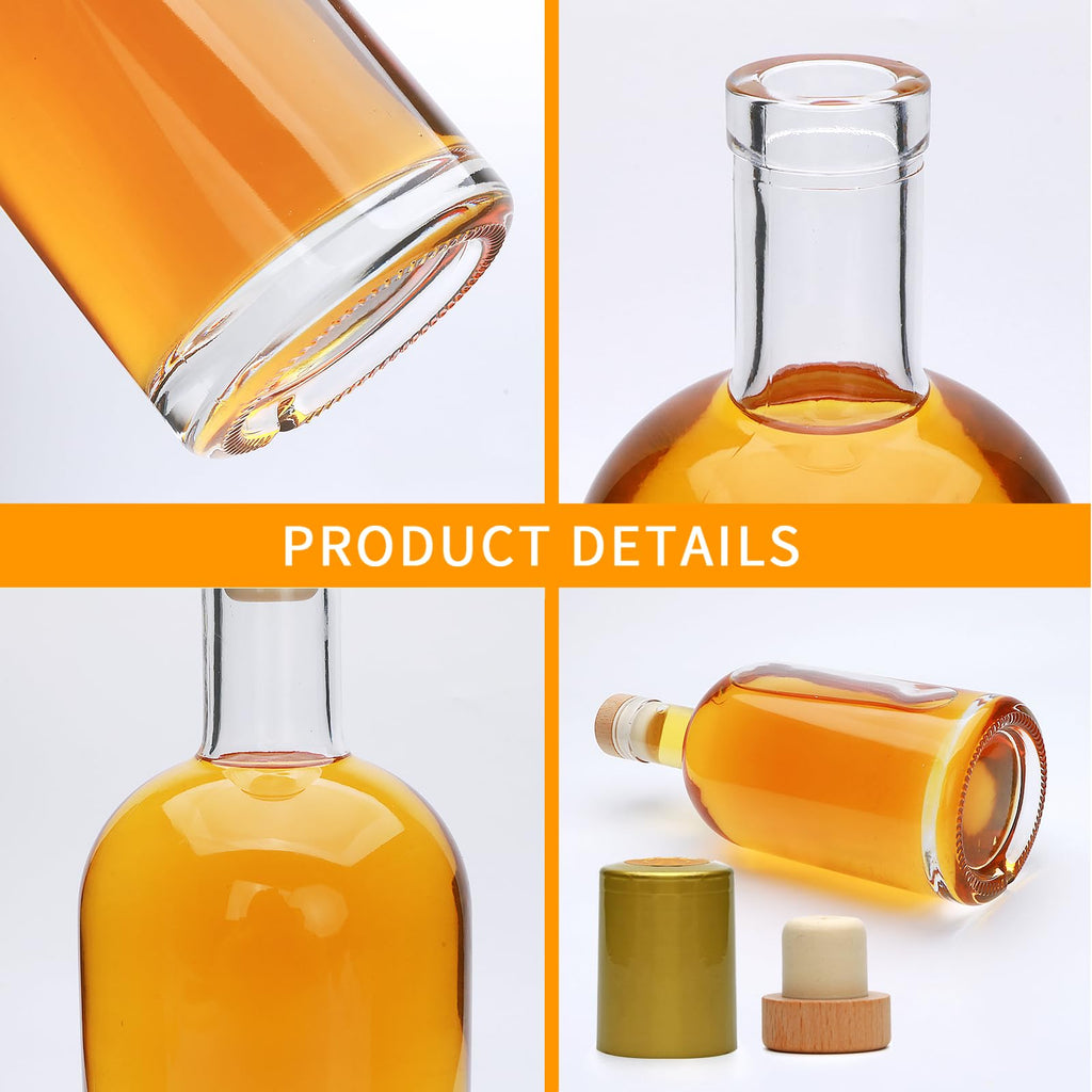 Clear Glass Bottles with T-Top Cork I524