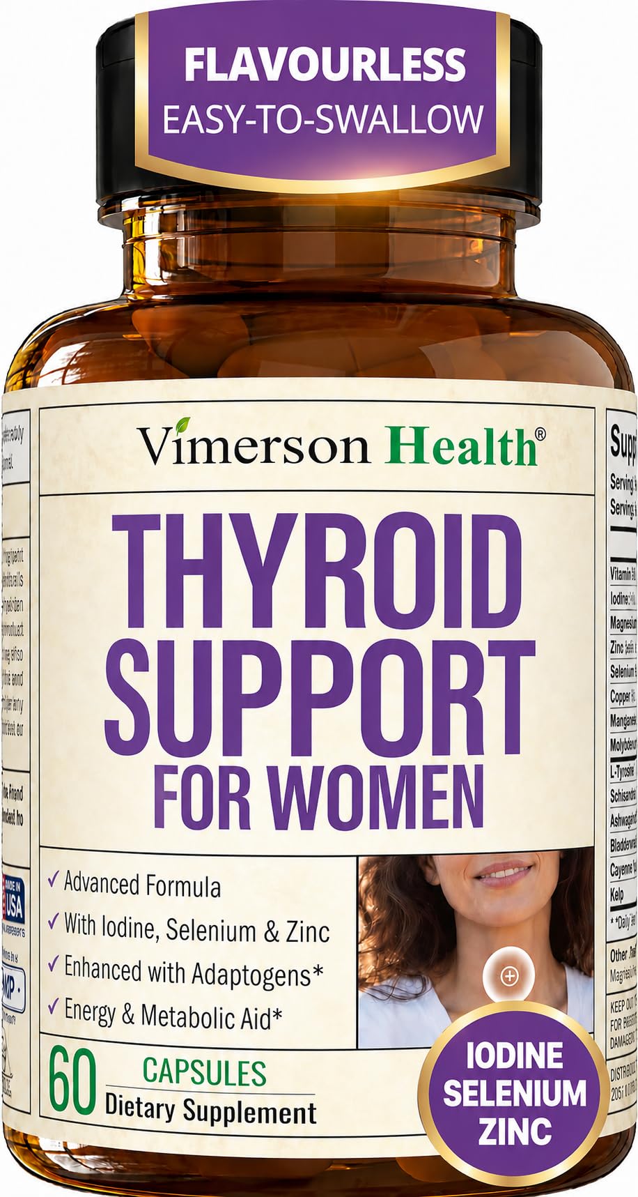 Thyroid Support with Selenium, Iodine & Zinc, 60 Capsules G636