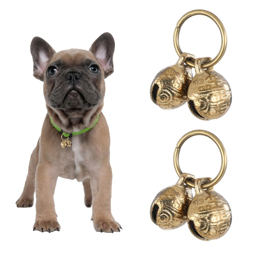Copper Brass Dog Collar Bells 4 PCS K42075