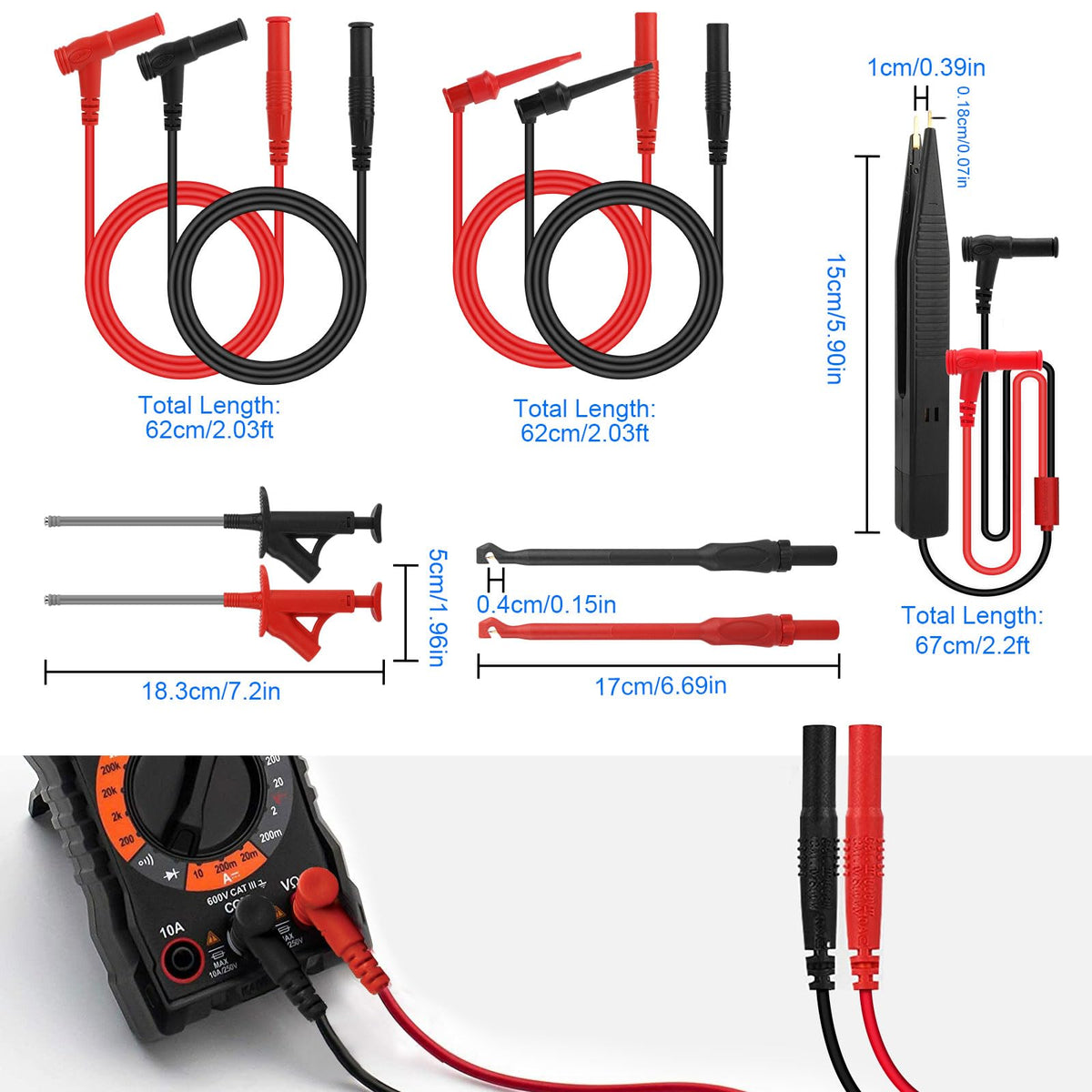 Silicone Multimeter Test Leads Kit Z531371